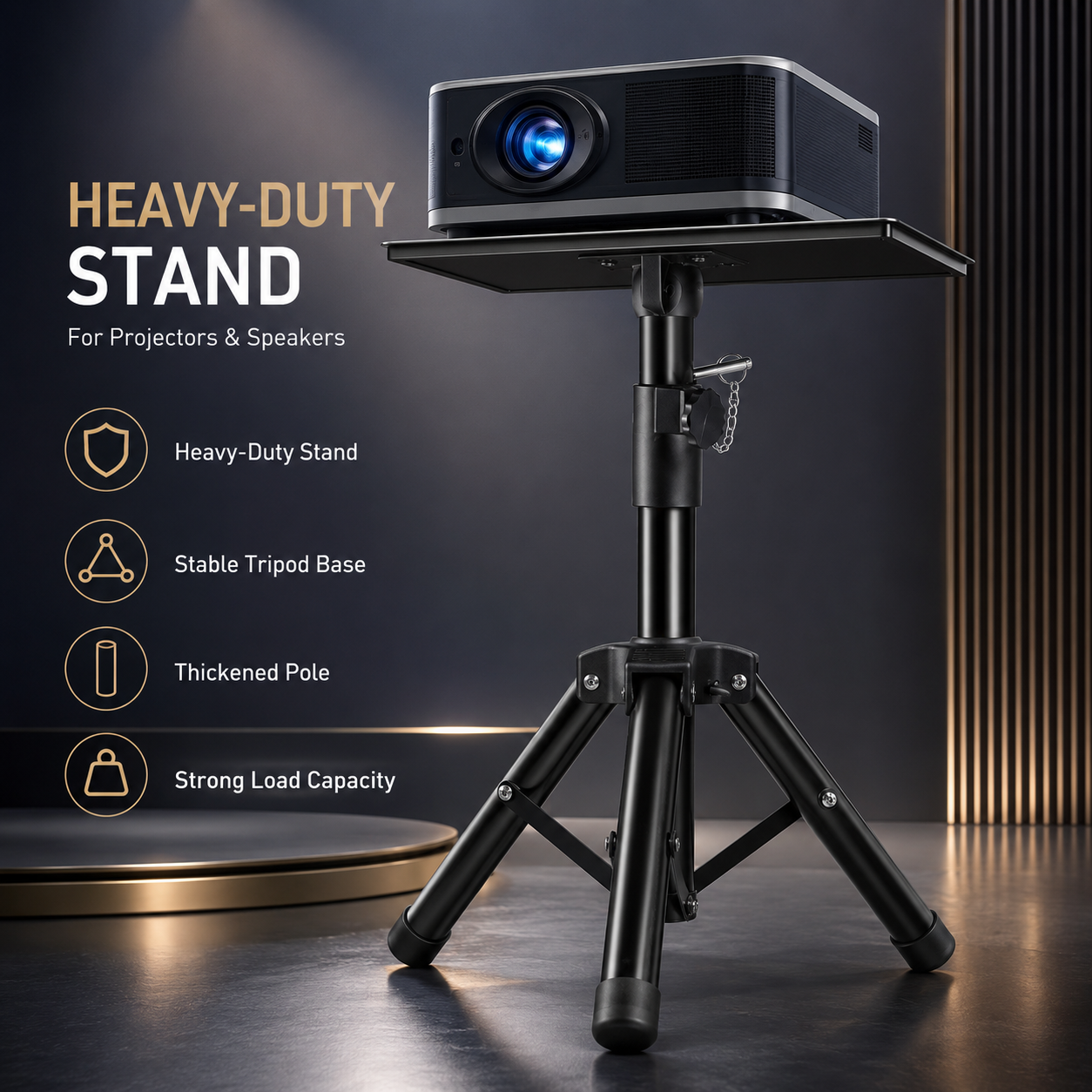 Adjustable Laptop Table - Thickened Metal Tray Tripod Stand Adjustable