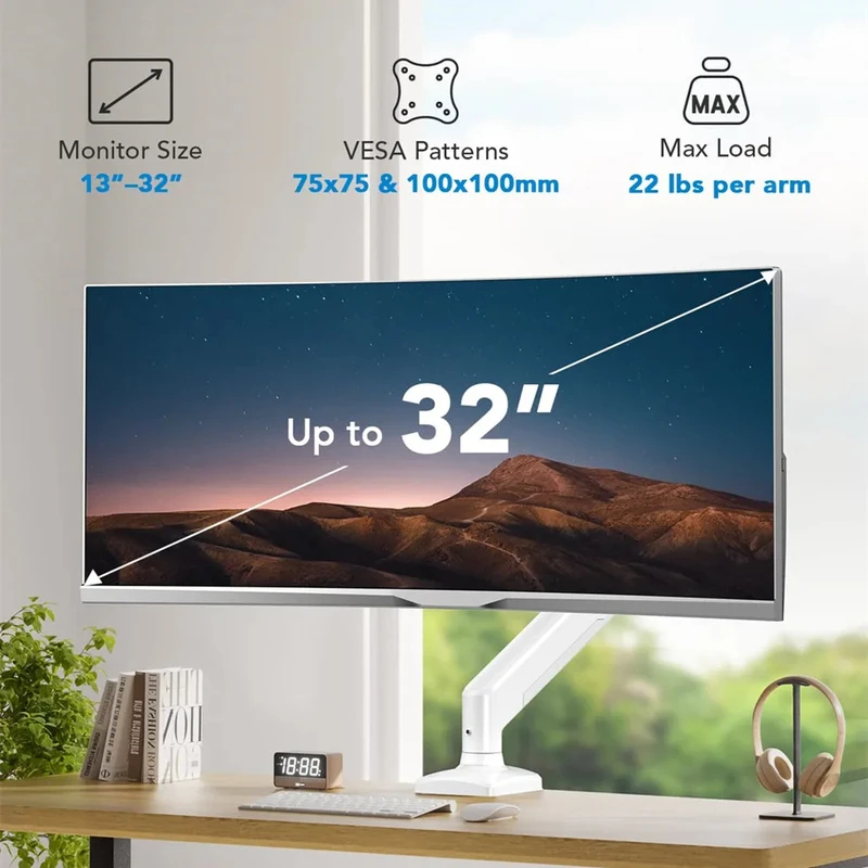 Universal Single Monitor Arm,  - Adjustable Monitor Mount のレビューと価格