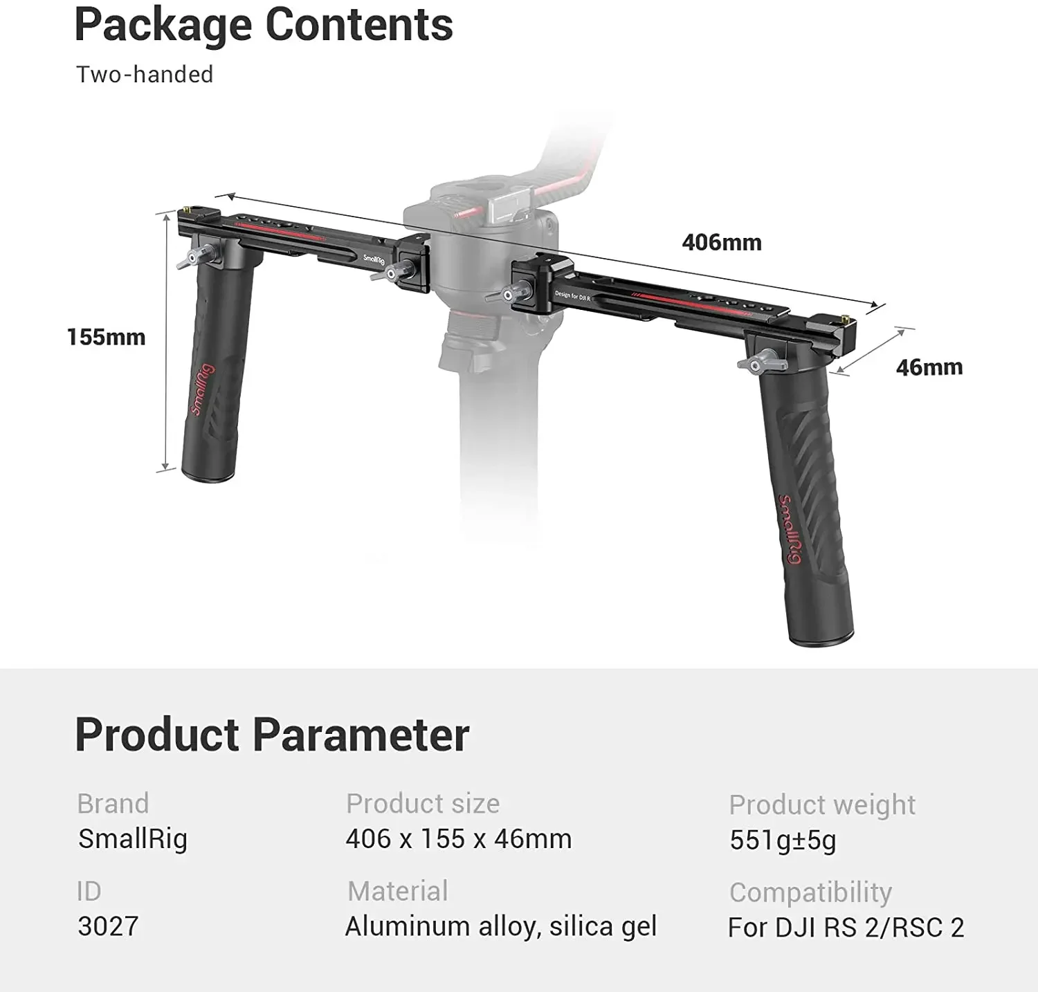 SmallRig 3027 Adjustable Dual  - Adjustable Monitor Mount のレビューと価格