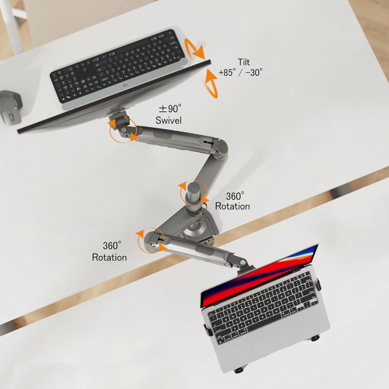 Dual Arm 2 in 1 Combo Laptop M - Adjustable Monitor Mount のレビューと価格