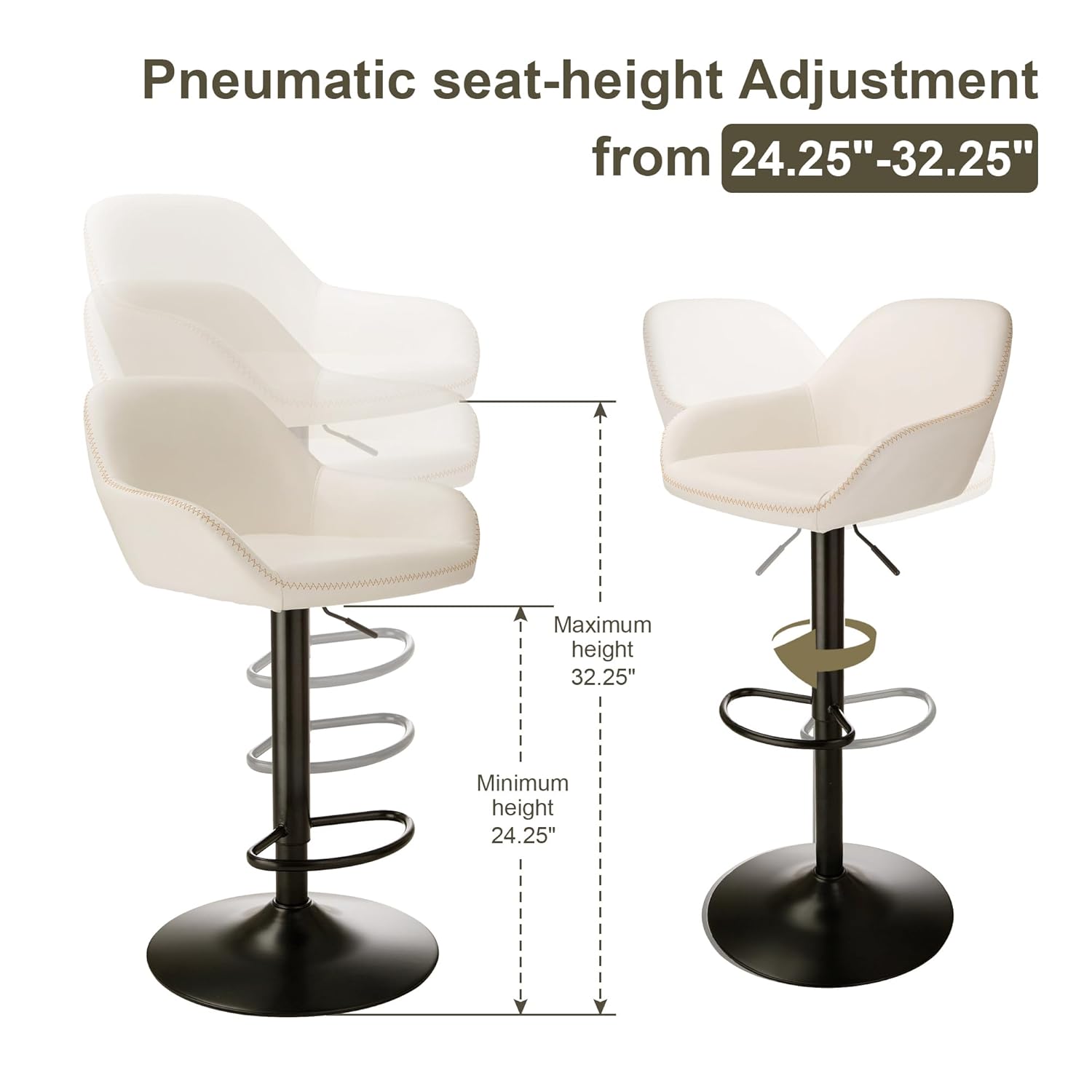 3Pc Pub Table & Swivel PU Bar  - Office Furniture For Small Spaces のレビューと価格