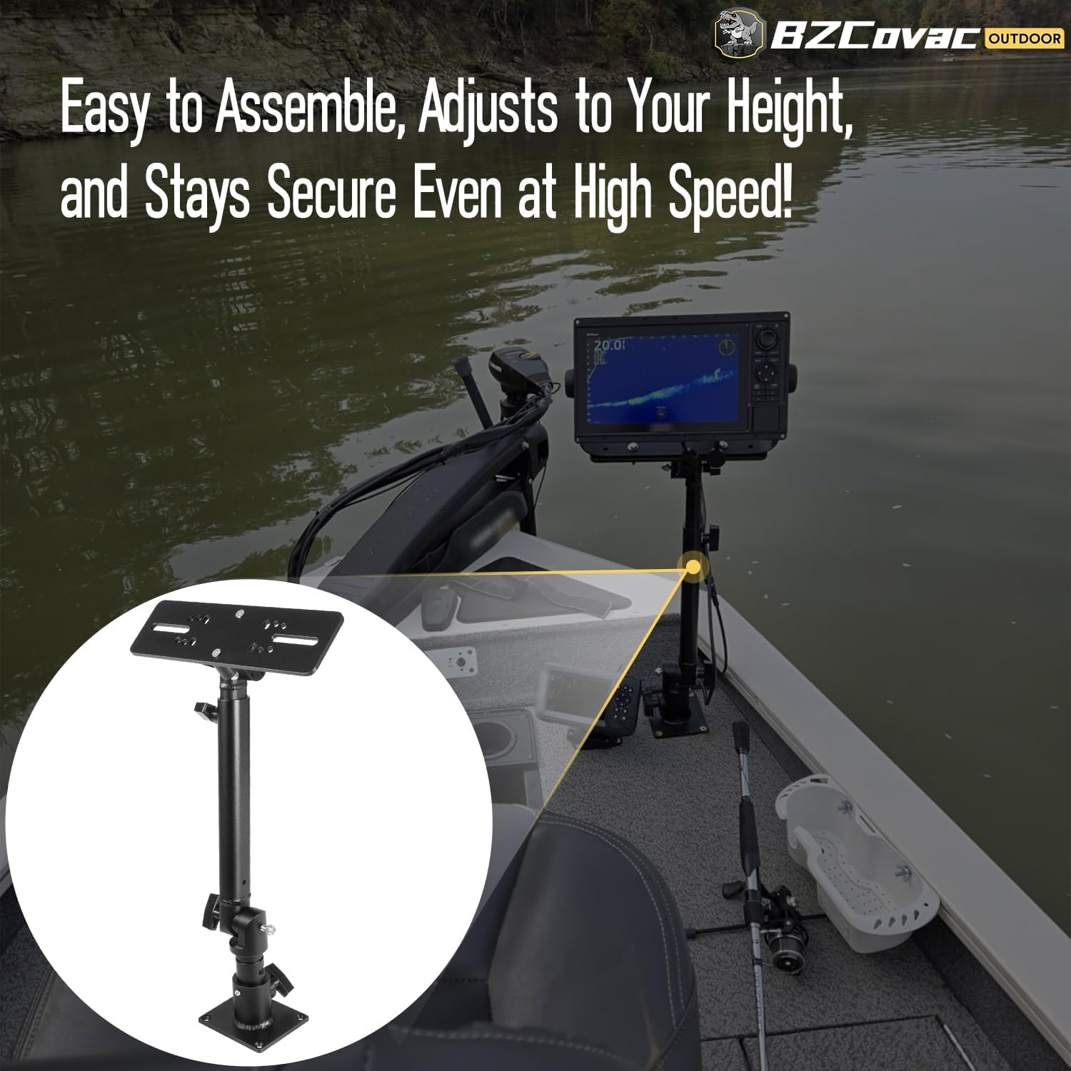 Marine Anodized Aluminum Monit - Adjustable Monitor Mount のレビューと価格
