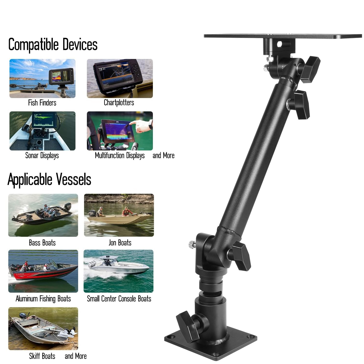 Marine Anodized Aluminum Monit - Adjustable Monitor Mount のレビューと価格