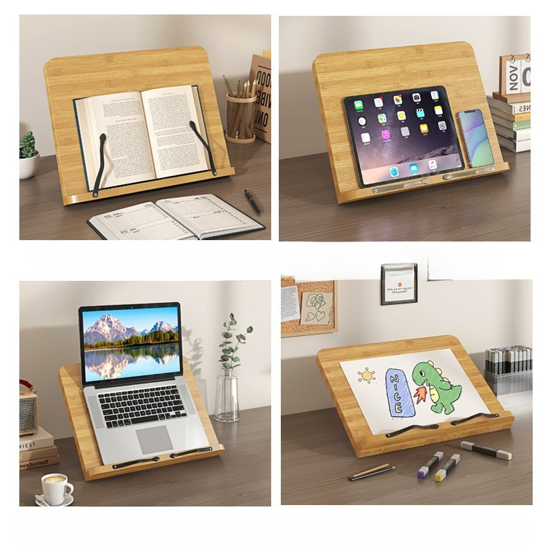 Wooden Reading Book Stand, Mul - Adjustable Laptop Table のレビューと価格