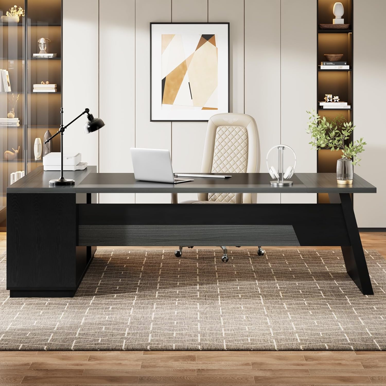 L-Shaped Executive Desk 78in M - Office Furniture For Small Spaces のレビューと価格