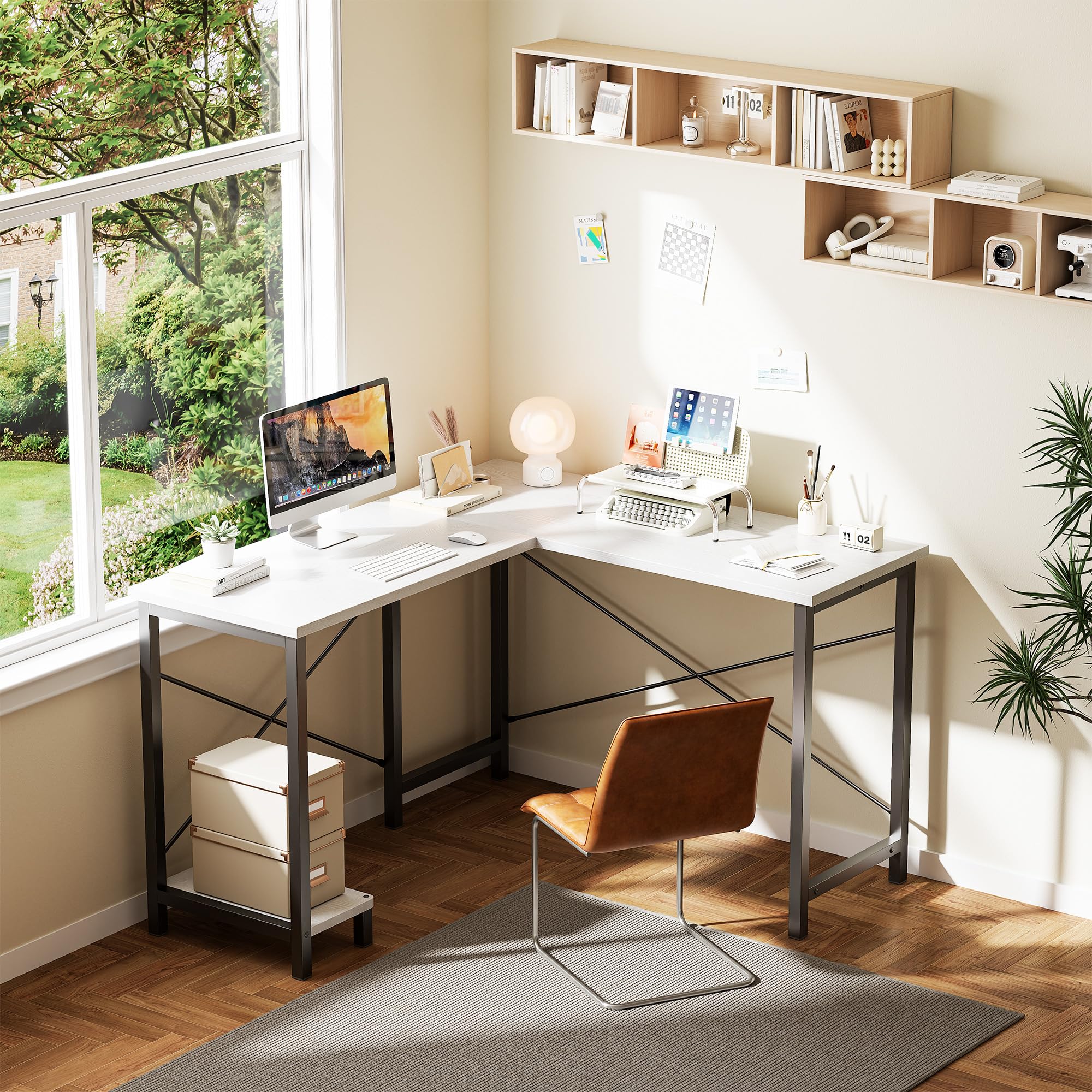 JHK 50 Inch L Shaped Desk Comp - Office Furniture For Small Spaces のレビューと価格