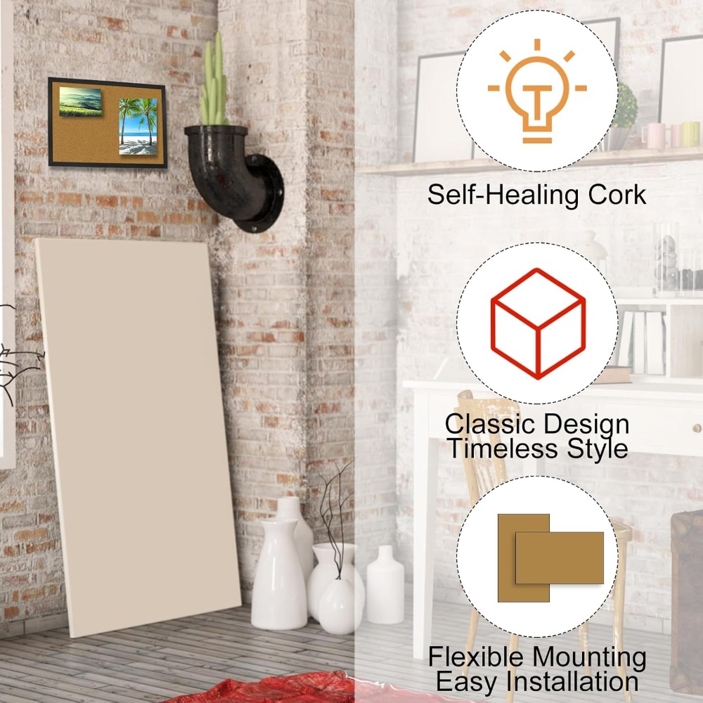 Large Cork Bulletin Board 17.7 - Bulletin Board Cork のレビューと価格