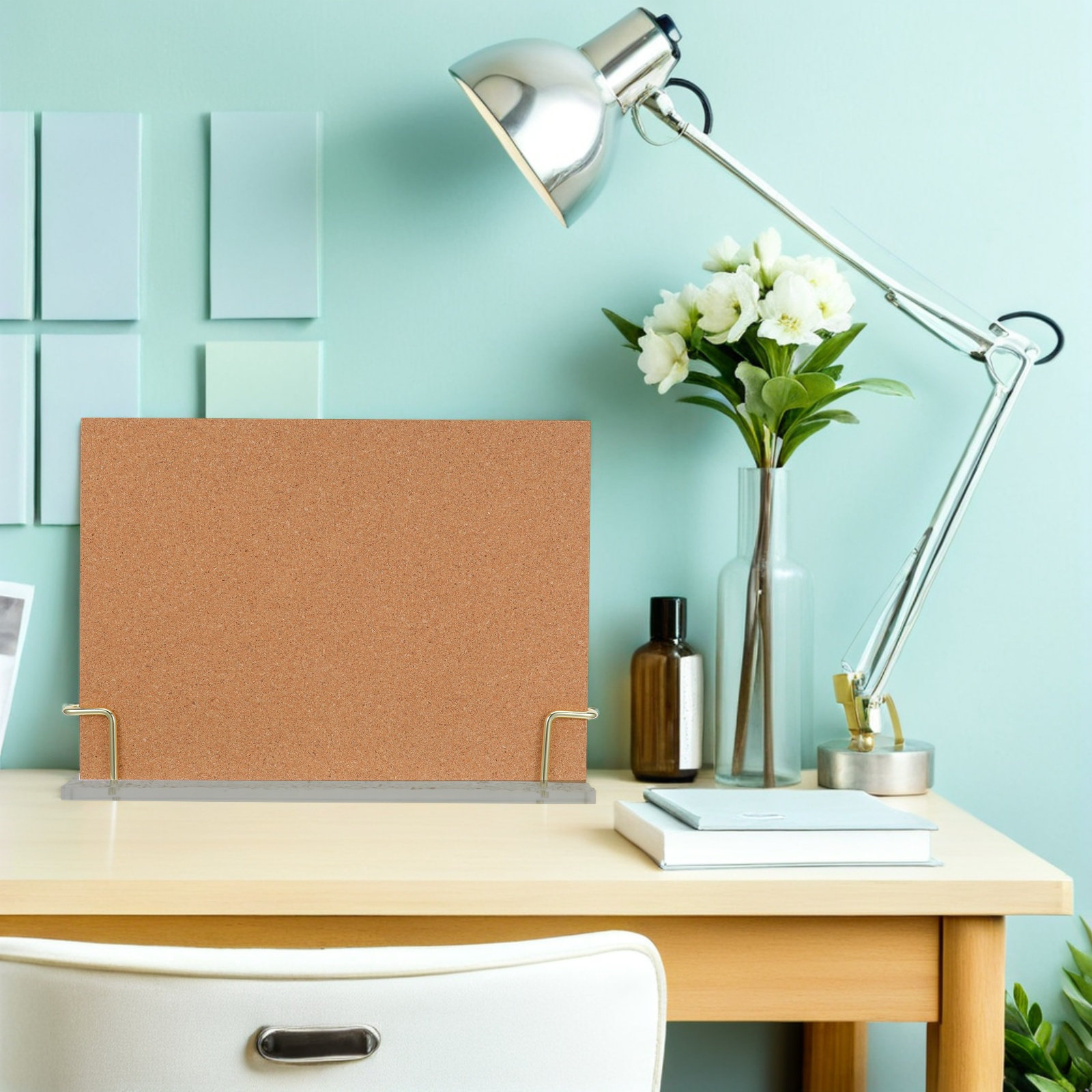 1Set Small Desk Cork Board Fra - Bulletin Board Cork のレビューと価格