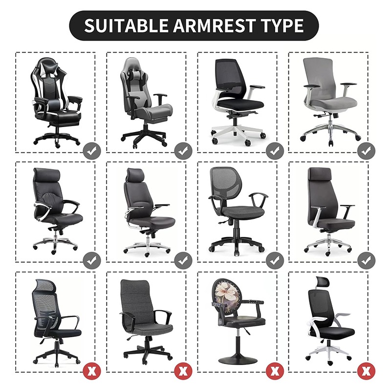 2 Pcs Office Chair Armrest Cov - Visitor Chair Padded のレビューと価格