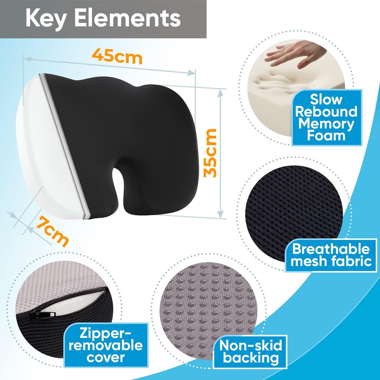 Travel Seat Cushion Memory Foa - Visitor Chair Padded のレビューと価格