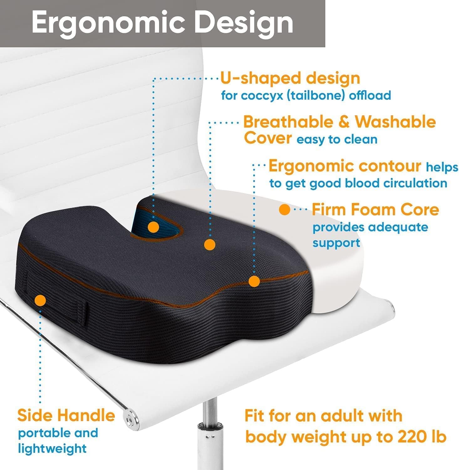 Travel Seat Cushion Memory Foa - Visitor Chair Padded のレビューと価格