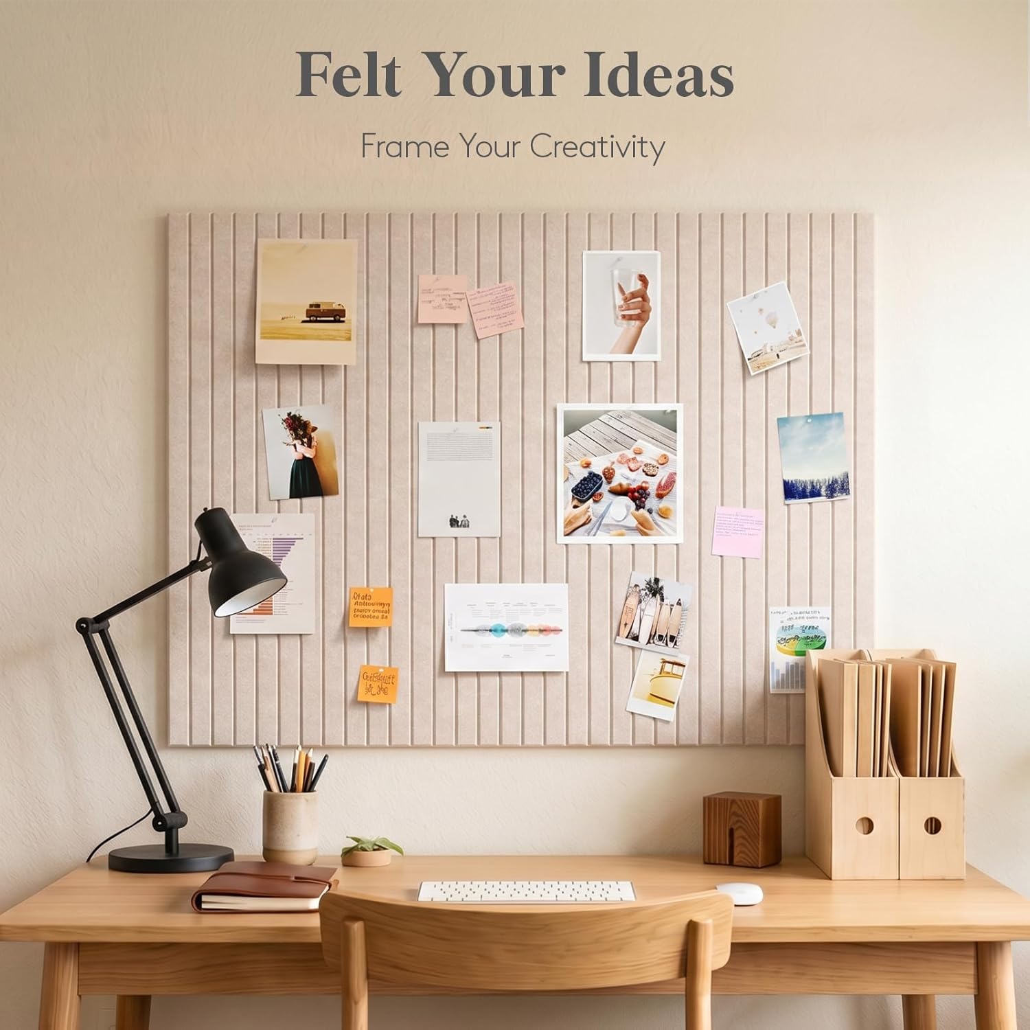 QS 6 PCS  Felt Wall Tiles，Cork - Bulletin Board Cork のレビューと価格
