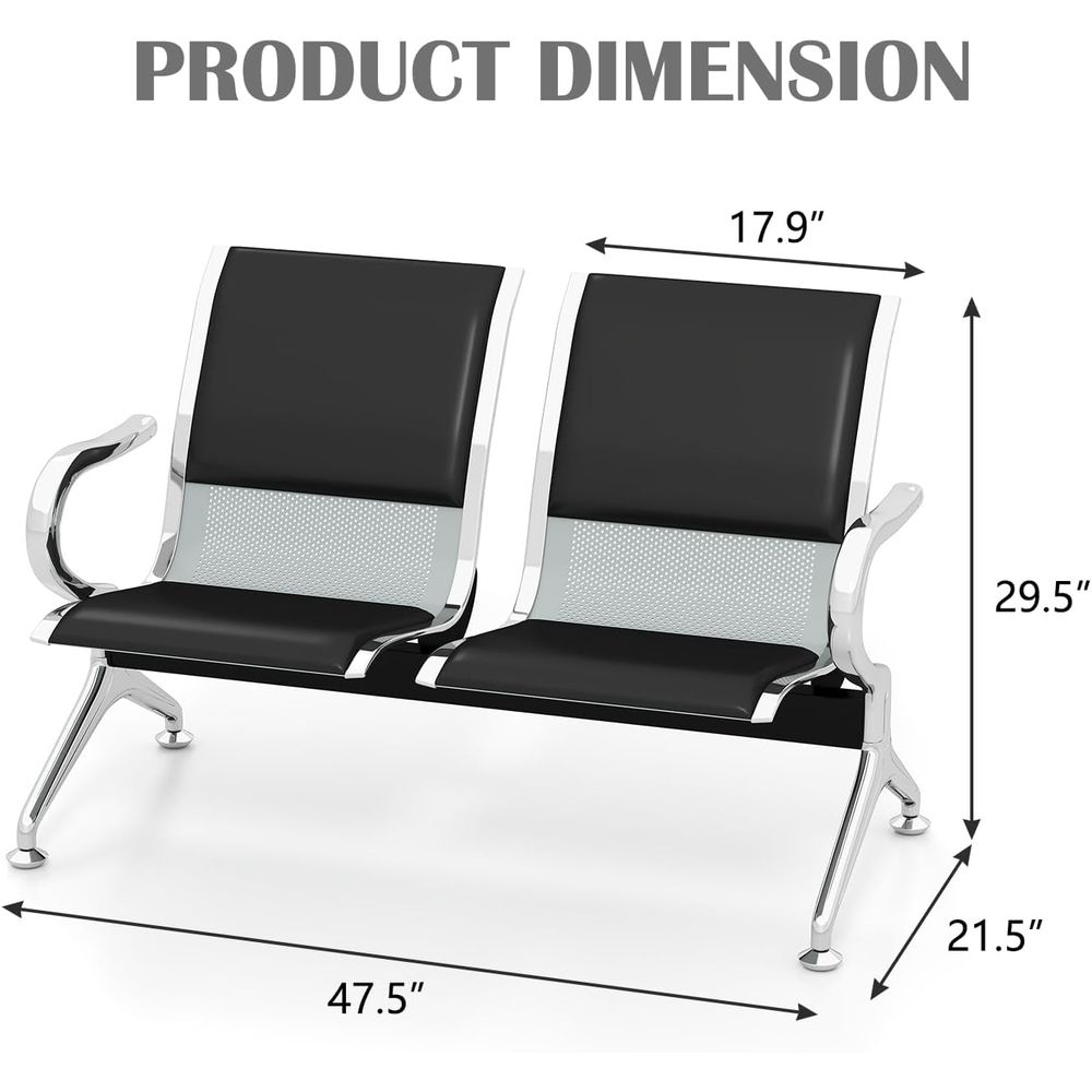 Padded PU Leather Waiting Room - Visitor Chair Padded のレビューと価格