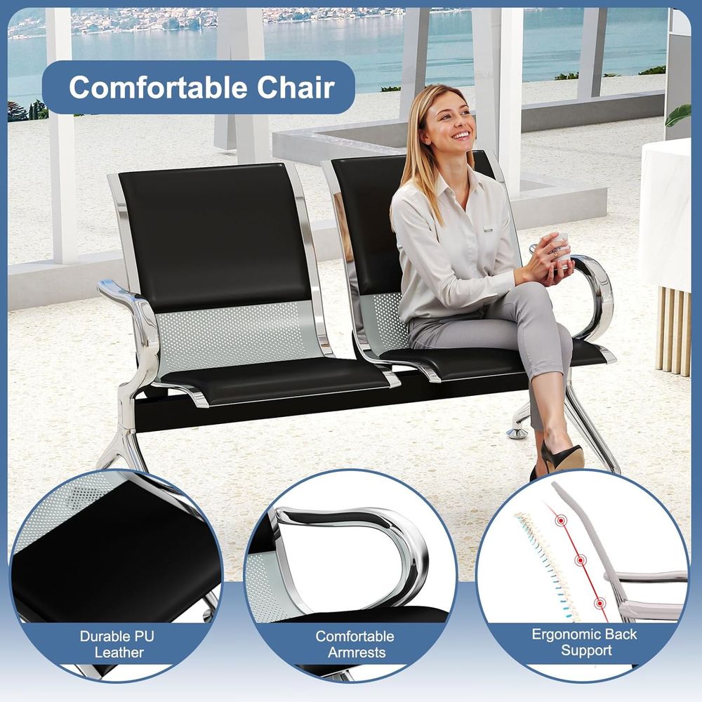Padded PU Leather Waiting Room - Visitor Chair Padded のレビューと価格