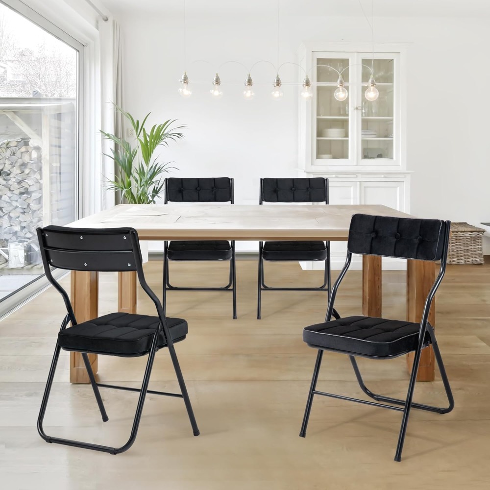 Padded Folding Chairs 4 Pack - - Visitor Chair Padded のレビューと価格