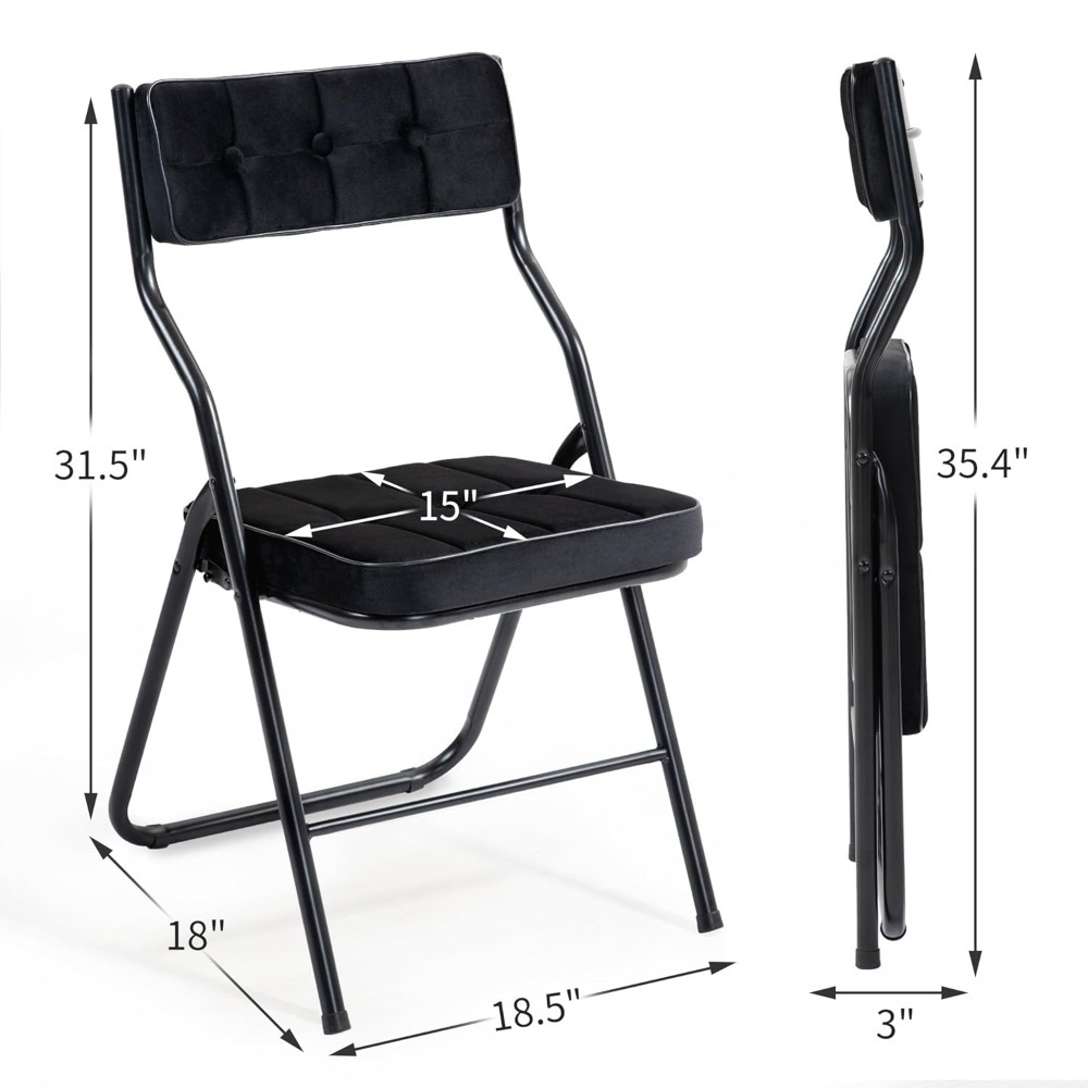 Padded Folding Chairs 4 Pack - - Visitor Chair Padded のレビューと価格