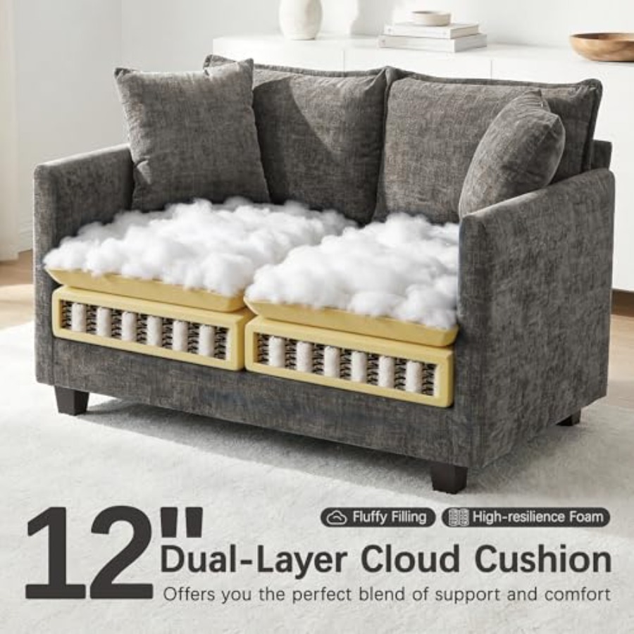 Sofa, 52''Modern Cloud Sofa Co - Office Furniture For Small Spaces のレビューと価格